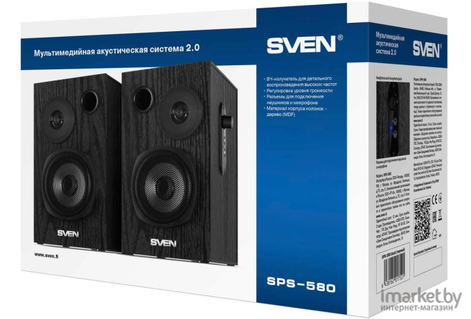 Мультимедиа акустика SVEN SPS-580 Black