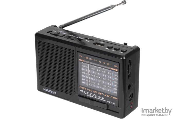 Радиоприемник Hyundai H-PSR140 черный