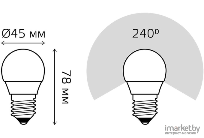 Лампа Gauss LED Elementary Globe 8W E27 2700К/3000K [53218]